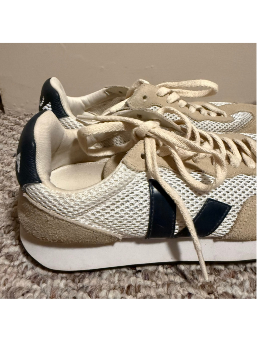 VEJA Rio Branco Sneakers in Lunar Nautico Navy White Crème- Size 41 Women’s 10 - Picture 3 of 9